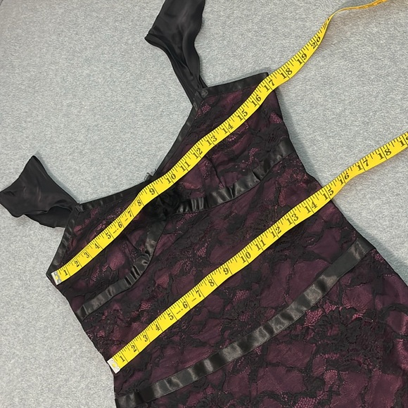 Y2K Whimsigoth Dark Fairy Dress Size 8 Petite Lace Gothic Grunge Vamp Cocktail - Picture 4 of 13